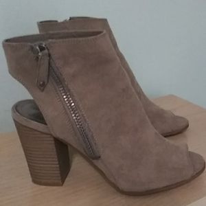 Open heel booties